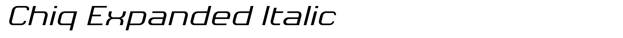 Chiq Expanded Italic image